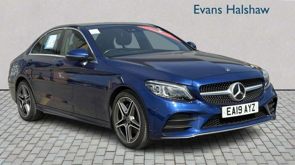 Mercedes-Benz C Class C200 Amg Line Premium 9G-tronic 2019 Blue