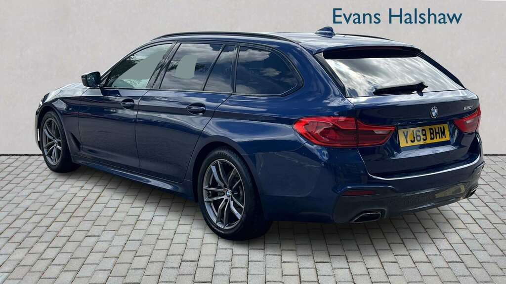 BMW 5 Series 520I M Sport 2020 Blue #2
