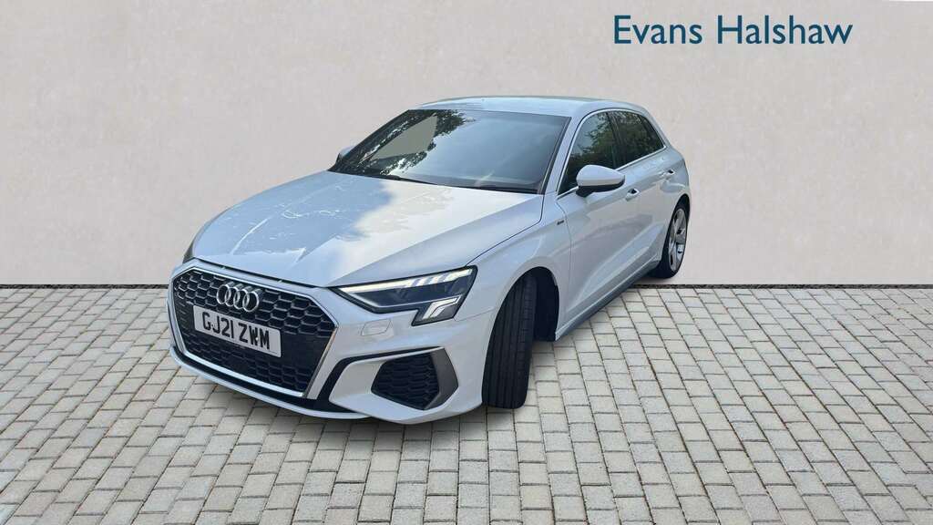 Audi A3 35 Tfsi S Line S Tronic 2021 GJ21ZWM White #3