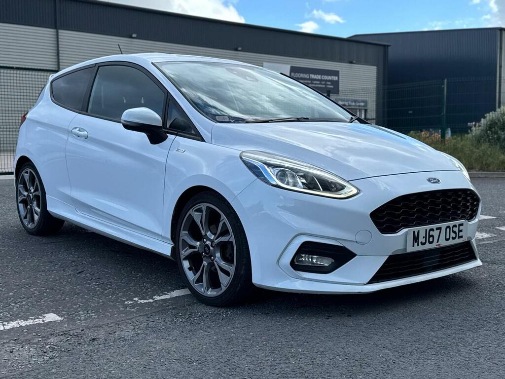 Ford Fiesta 1.0T Ecoboost St-line Euro 6 Ss MJ67OSE White #5