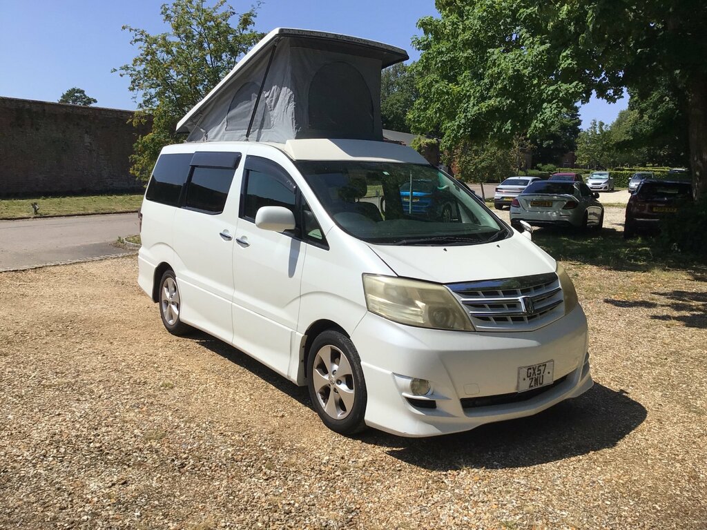 Toyota Alphard Campervan White #4
