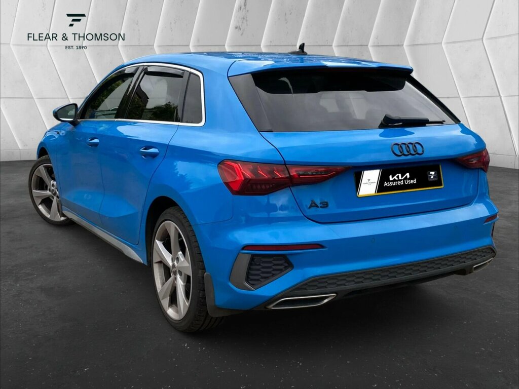 Audi A3 2.0 Tdi 35 S Line Sportback S Tronic Euro 6 Ss Blue #3