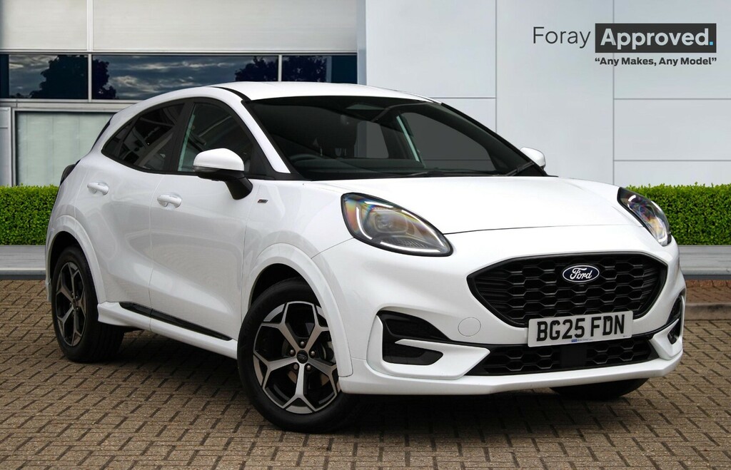 Ford Puma 1.0 Ecoboost Hybrid Mhev St-line BG25FDN White