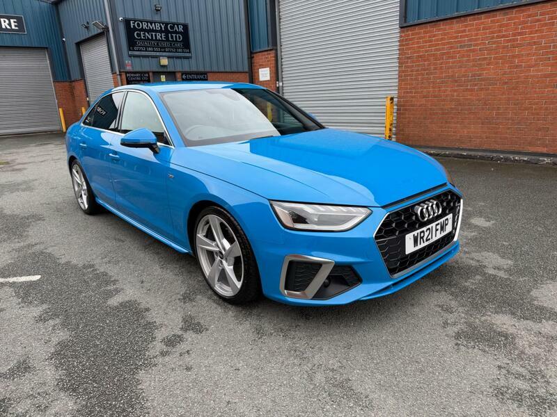 Audi A4 2.0-Tfsi-35-s-line-s-tronic-euro-6-ss-4dr WR21FMP Blue