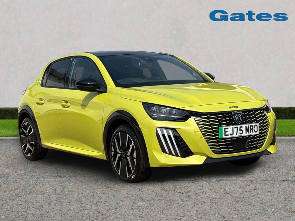 Peugeot e-208 Gt 115Kw 51Kwh Yellow