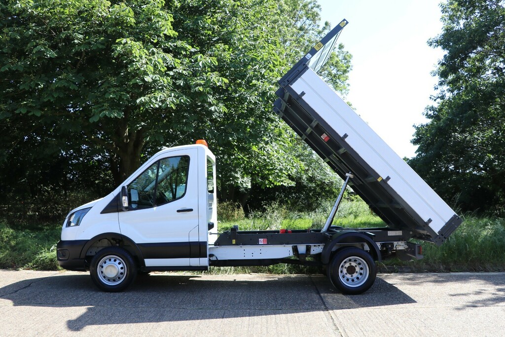 Ford Transit Custom 2.0 130Ps 350 Ecoblue Leader Tipper Rwd L2 Euro 6 HJ72UZM White #3