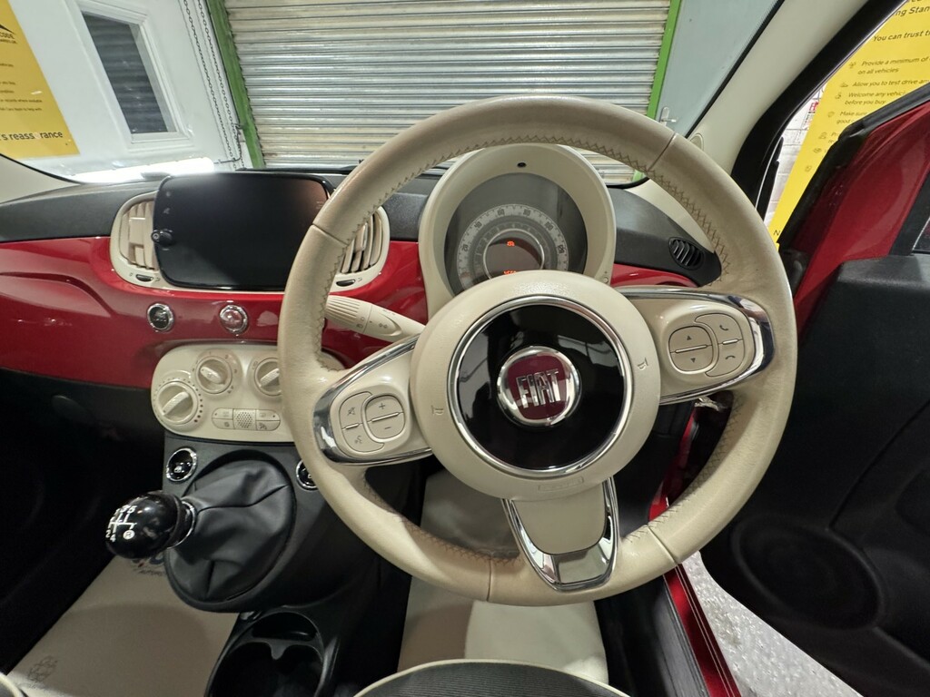 Fiat 500 Hatchback 1.2 1.2 69Hp Lounge 201919 PJ19HFD Red #6