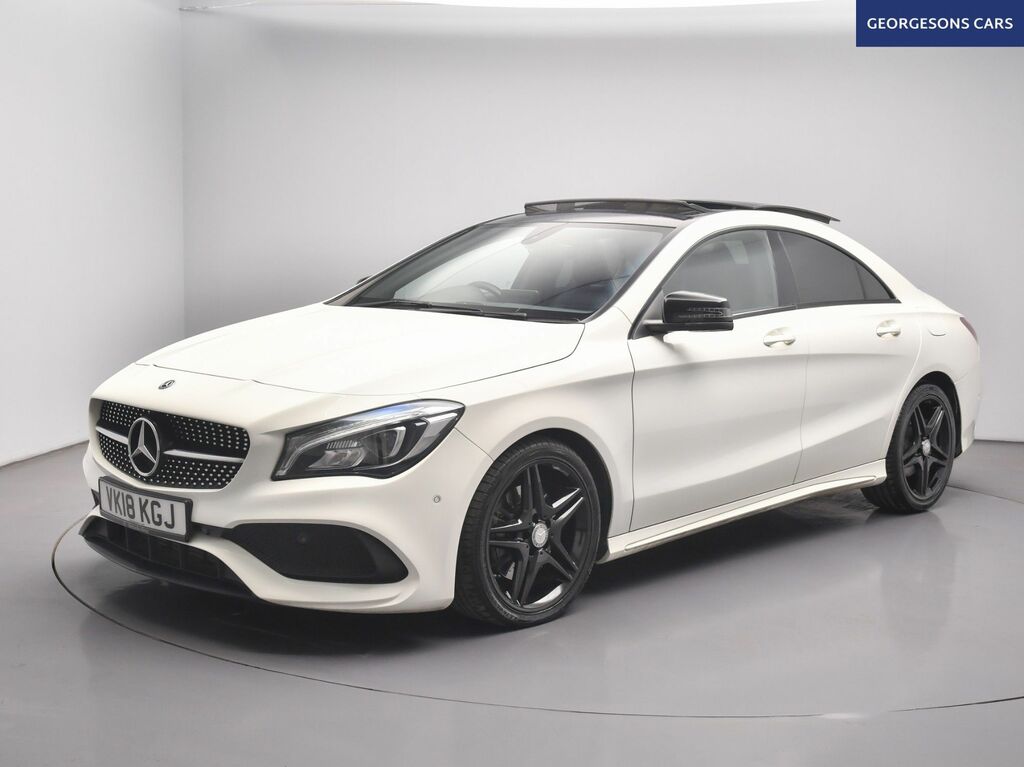 Mercedes-Benz CLA Class Cla220d Amg Line Coupe White #4