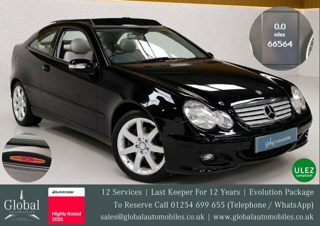 Mercedes-Benz C Class 2.5 C230 Se Coupe PJ06XFV Black #2