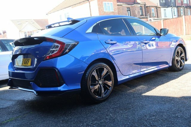 Honda Civic 2019 1.0 Vtec Turbo Sr Hatchback OV69AKF Blue #3