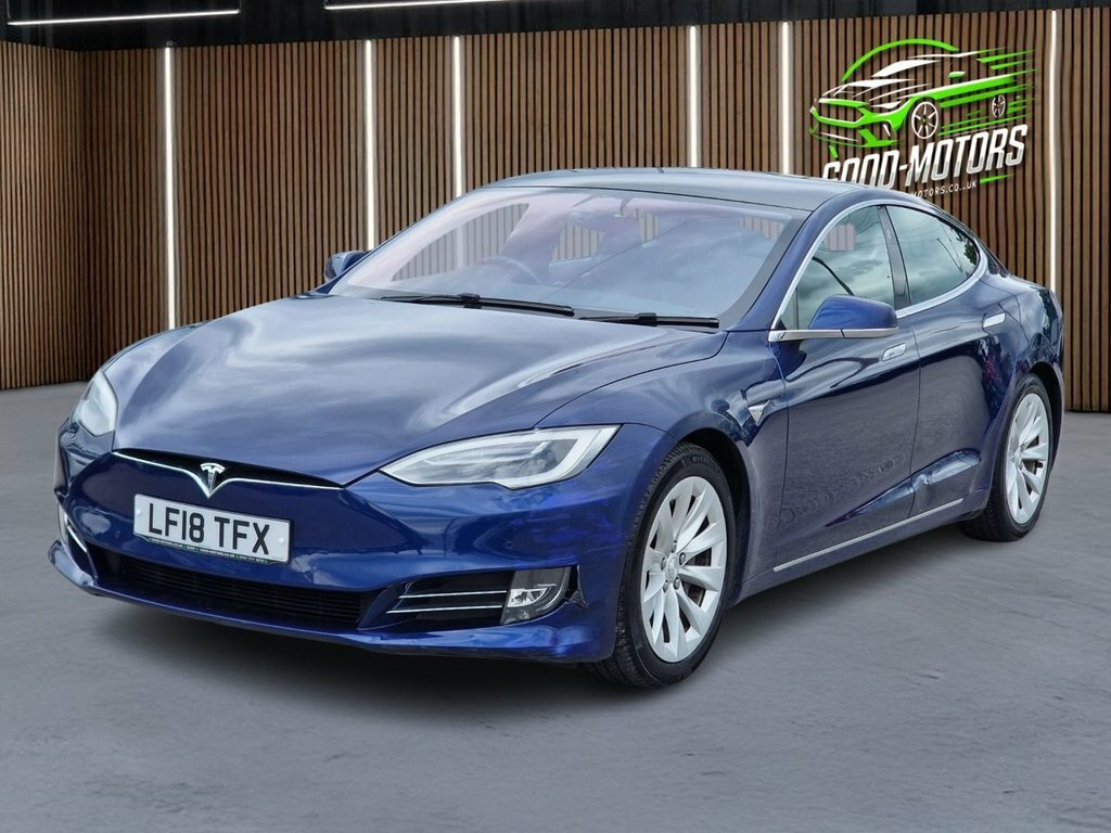 Tesla Model S Hatchback Blue #4