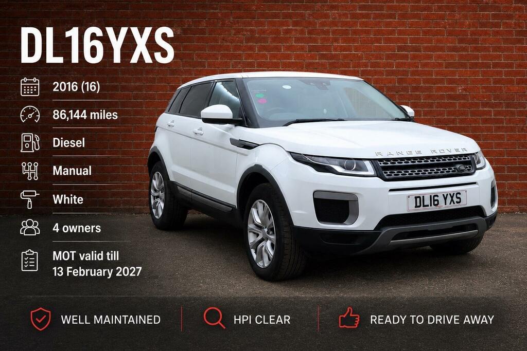 Land Rover Range Rover Evoque Suv 2.0 Ed4 Se Fwd Euro 6 Ss 201616 DL16YXS White
