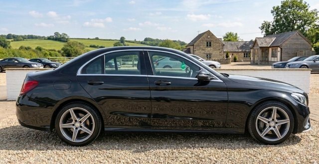 Mercedes-Benz C Class C220d Amg Line Saloon KX18EUO Black #2