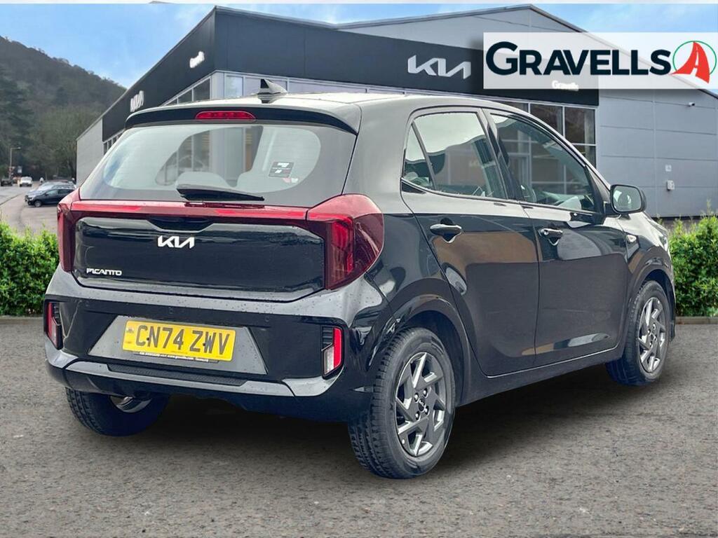 Kia Picanto 1.0 2 Hatchback Euro 6 Ss 62 CN74ZWV Black #3
