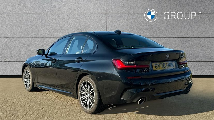 BMW 3 Series 330E M Sport Saloon Black #2