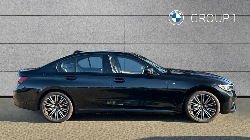 BMW 3 Series 330E M Sport Saloon Black #3