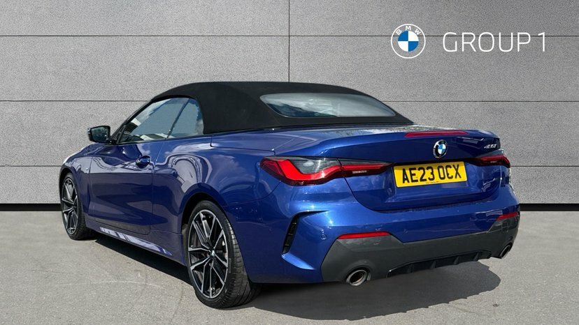 BMW 4 Series 420I M Sport Convertible AE23OCX Blue #3