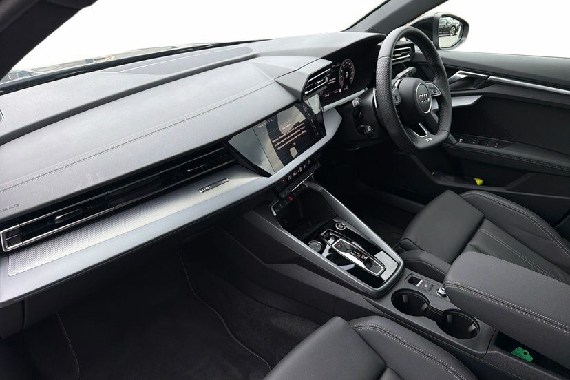 Audi A3 1.5 Tfsi 35 S Line Saloon S Tronic 150 EN75CJZ Black #2