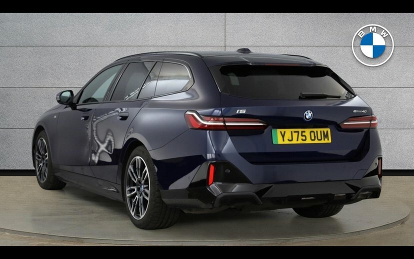 BMW i5 I5 Edrive40 M Sport Touring YJ75OUM Blue #2