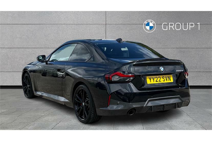 BMW 2 Series 220D Mht M Sport Step YY22SVN Black #2