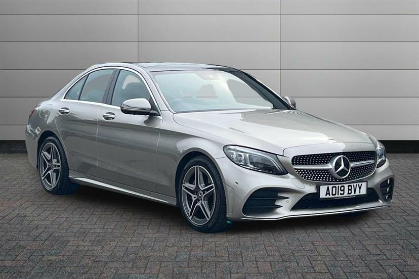 Mercedes-Benz C Class C200 Amg Line Premium Plus 9G-tronic Silver