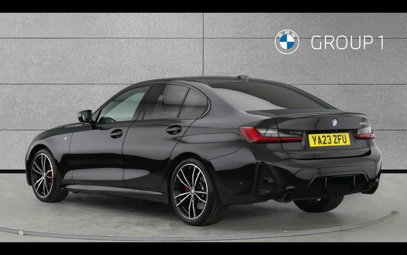 BMW 3 Series 320I M Sport Saloon YA23ZFU Black #2