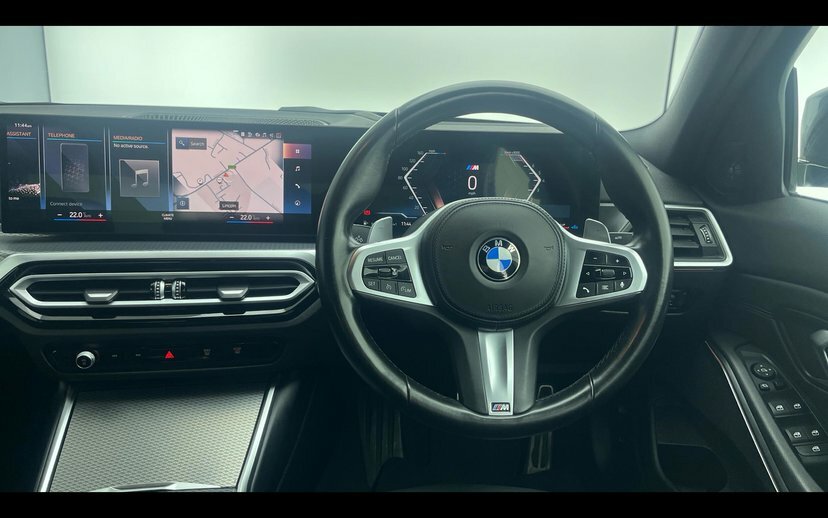 BMW 3 Series 320I M Sport Saloon YA23ZFU Black #5