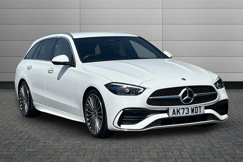 Mercedes-Benz C Class C300h Mhev Amg Line Premium Estate AK73WDT White