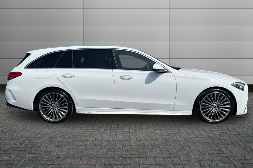 Mercedes-Benz C Class C300h Mhev Amg Line Premium Estate AK73WDT White #3