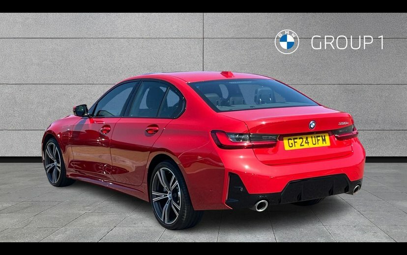 BMW 3 Series 330E M Sport Saloon GF24UFM Red #2