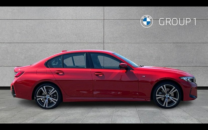 BMW 3 Series 330E M Sport Saloon GF24UFM Red #3