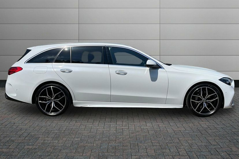 Mercedes-Benz C Class 2.0 C300h Mhev Amg Line Premium Estate Petro White #3