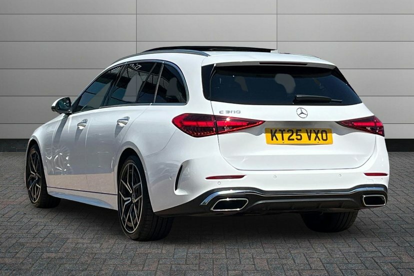 Mercedes-Benz C Class 2.0 C300h Mhev Amg Line Premium Estate Petro White #2