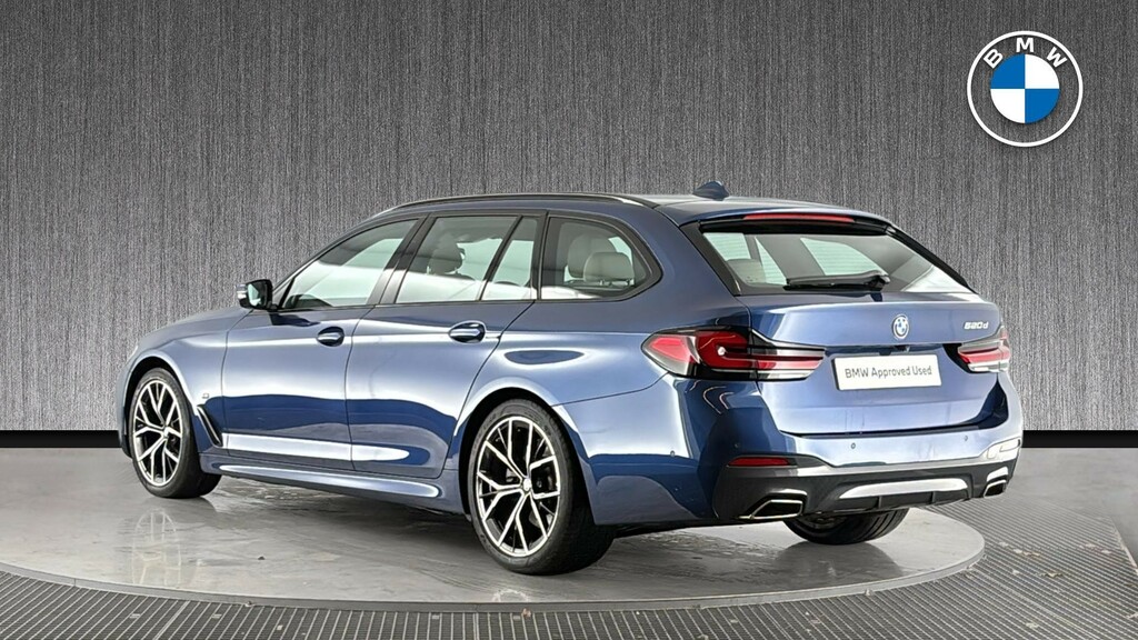 BMW 5 Series 2.0 520D Mht M Sport Touring Steptronic Euro 6 S Blue #2