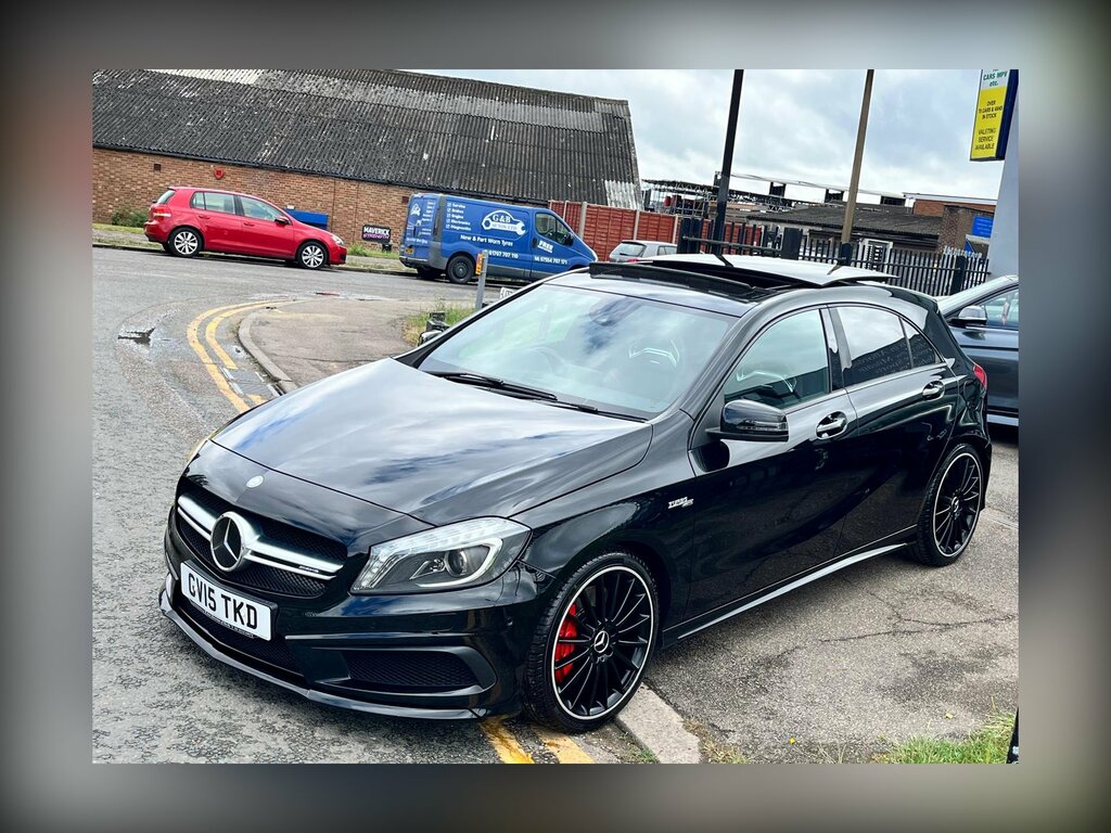 Mercedes-Benz A Class 2.0 A45 Amg Hatchback Spds Dct 4Matic E GV15TKD Black #2
