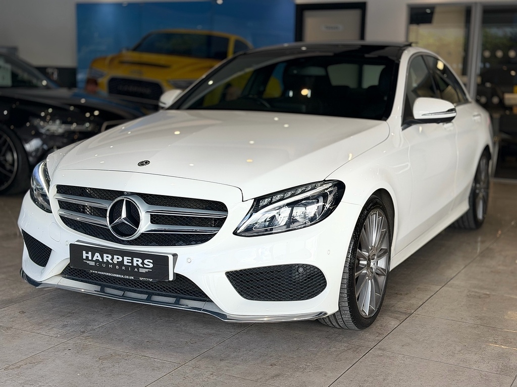 Mercedes-Benz C Class C200 Amg Line Saloon 2.0 FT67EZH White #3
