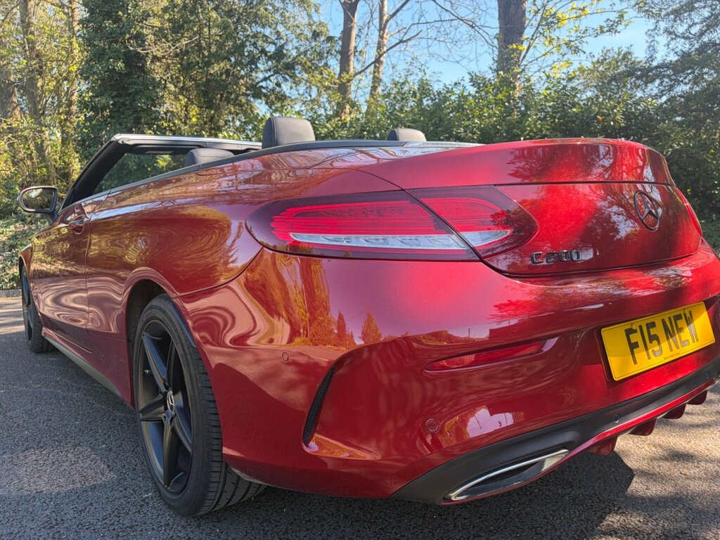 Mercedes-Benz C Class 2.0 C200 Amg Line Cabriolet G-tronic Euro 6 Ss Red #4