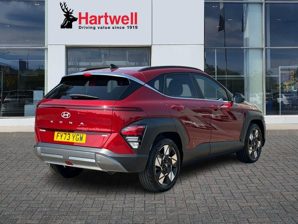 Hyundai Kona 1.6 H-gdi Ultimate Suv Hybrid Dct Euro FY73YGW Red #3