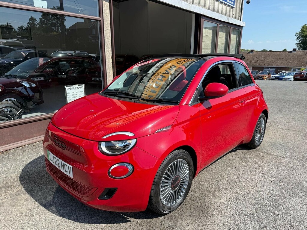 Fiat 500E Convertible Red #3