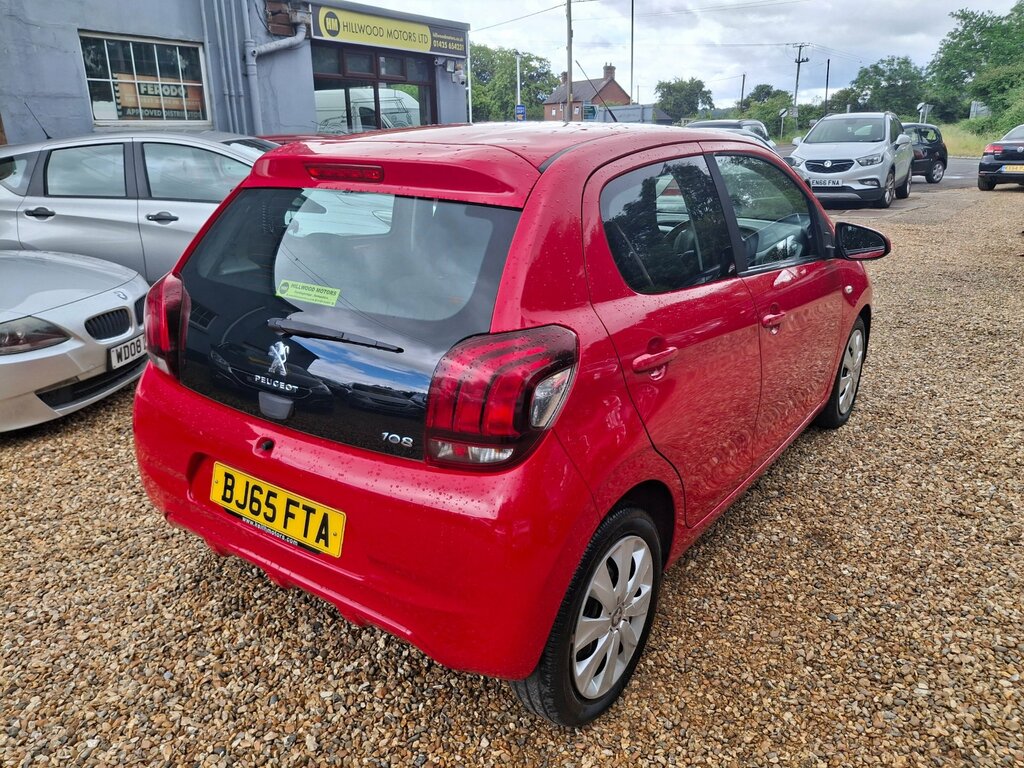 Peugeot 108 1.0 Active Hatchback Euro 6 68 BJ65FTA Red #3