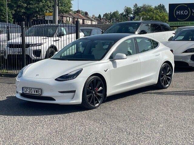 Tesla Model 3 2020 Dual Motor Performance 4Wde Perfo White #3