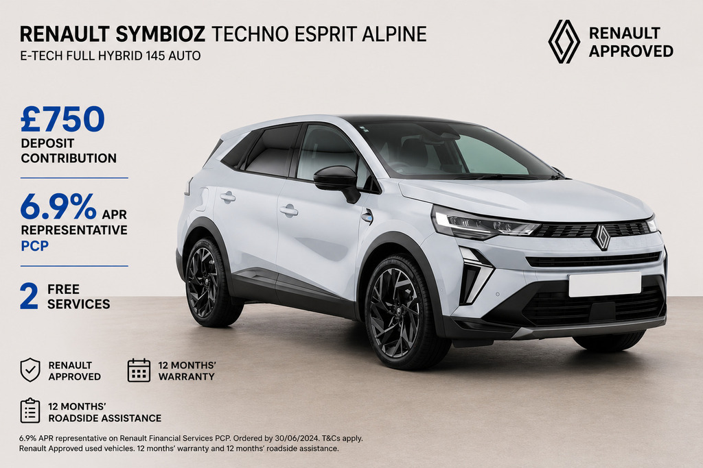 Renault Symbioz 1.6 E-tech Fhev 145 Techno Esprit Alpine Grey