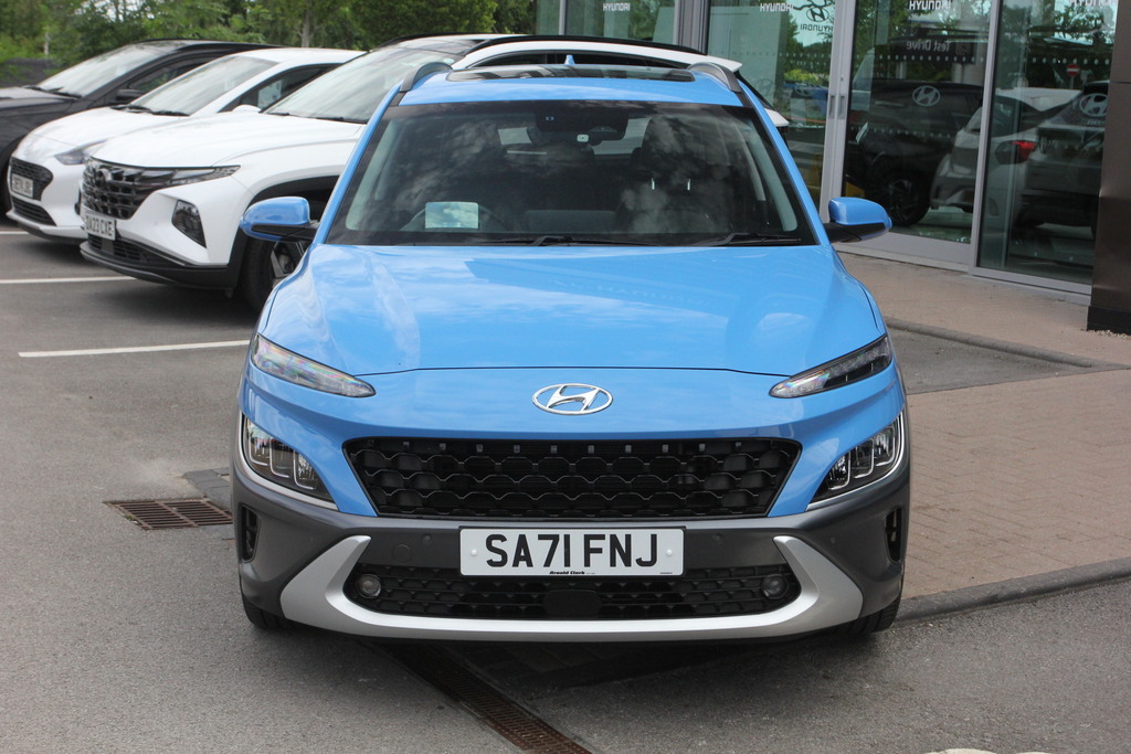 Hyundai Kona 1.6 Gdi Hybrid Ultimate Dct SA71FNJ Blue #2