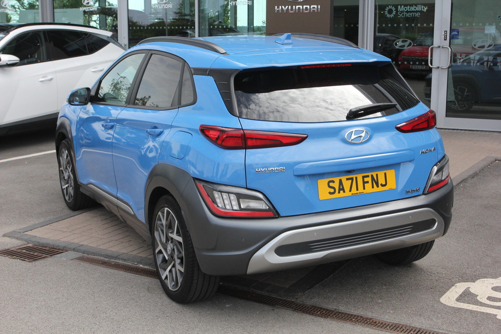 Hyundai Kona 1.6 Gdi Hybrid Ultimate Dct SA71FNJ Blue #3