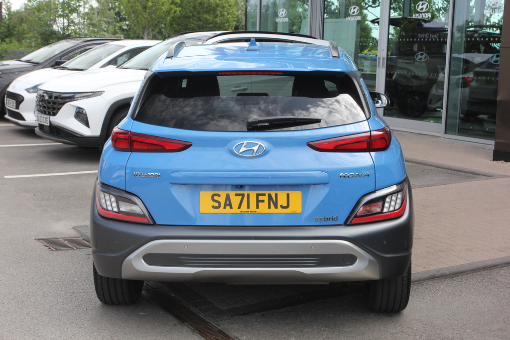 Hyundai Kona 1.6 Gdi Hybrid Ultimate Dct SA71FNJ Blue #4