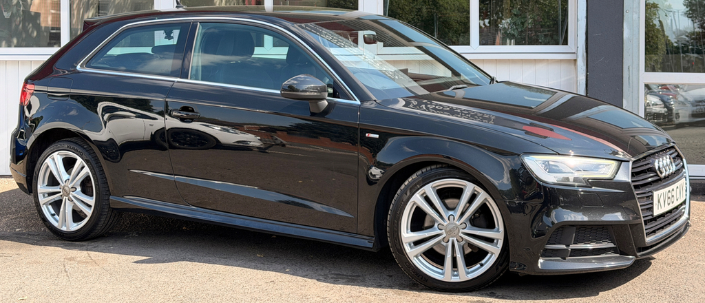Audi A3 2.0 Tdi S Line Hatchback Euro 6 KV66CVY Black #2