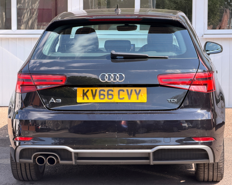 Audi A3 2.0 Tdi S Line Hatchback Euro 6 KV66CVY Black #5