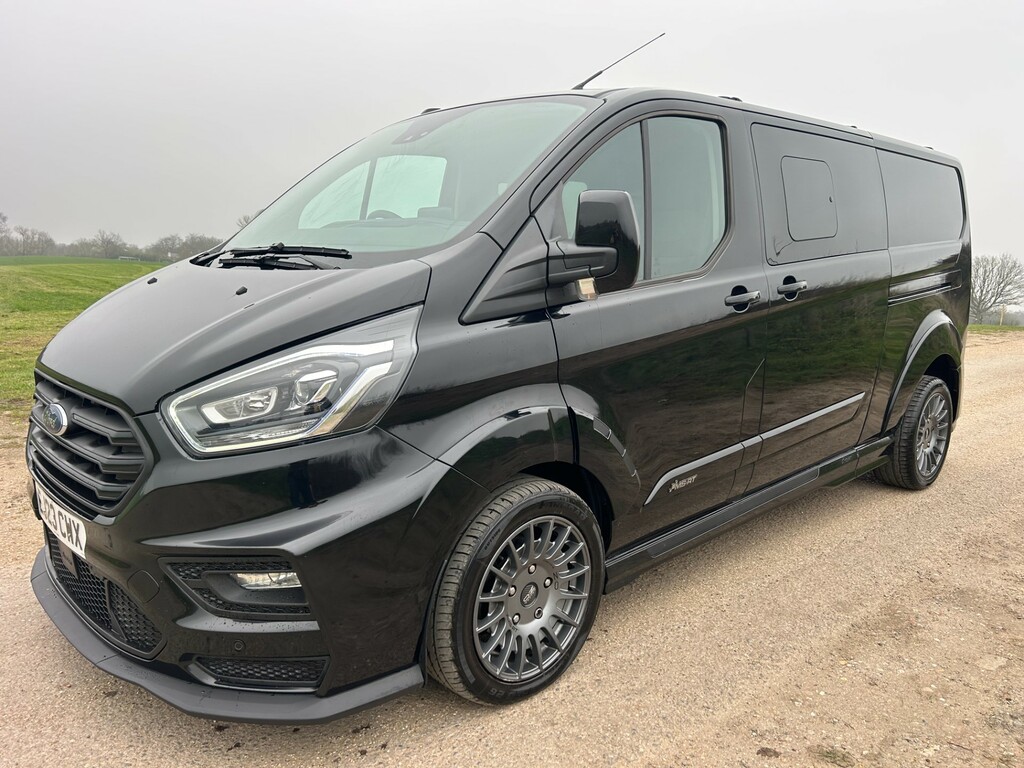 Ford Transit Custom 2.0 320 Ecoblue Ms-rt Crew Van L2 H1 Euro 6 S EJ23CWX Black #2