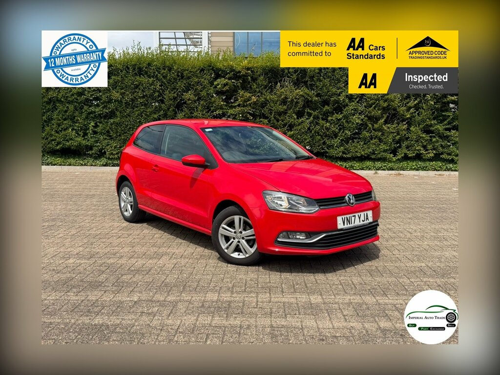 Volkswagen Polo 1.0 Bluemotion Tech Match Edition Hatchback Pe Red