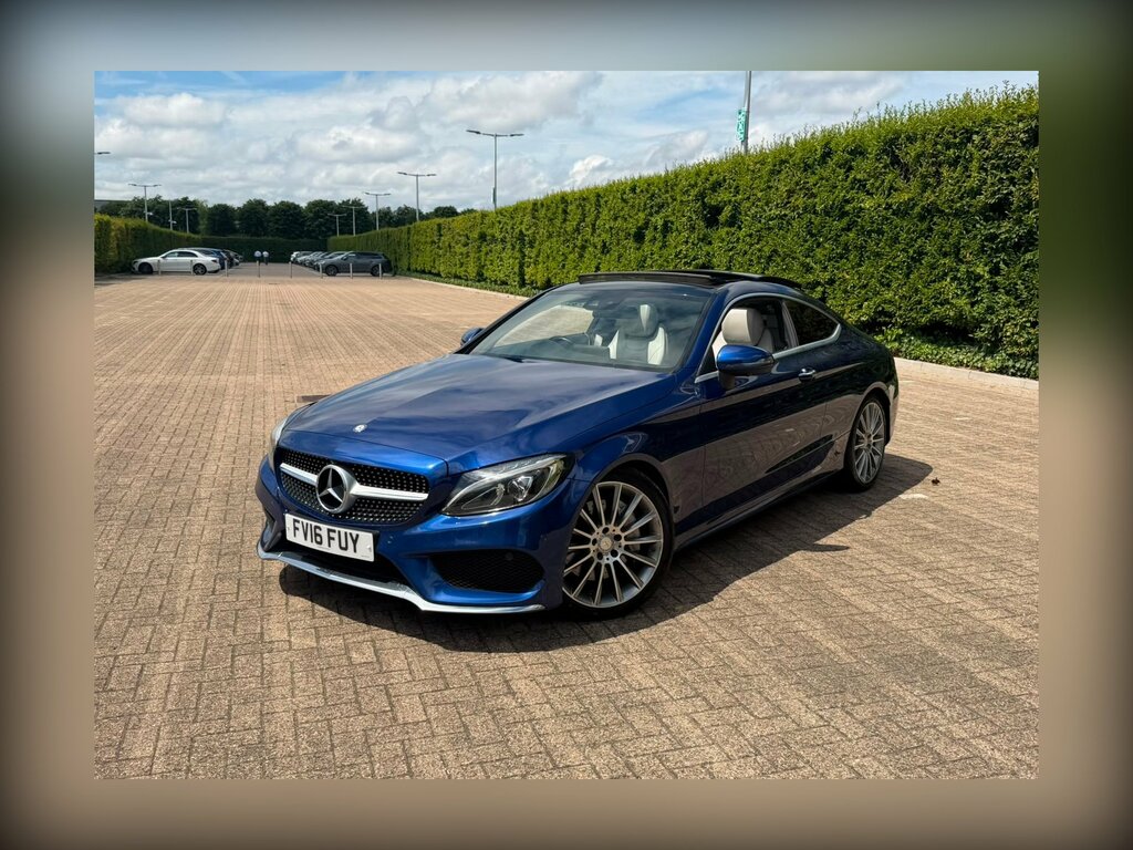 Mercedes-Benz C Class 2.0 C300 Amg Line Premium Plus Coupe Blue #2